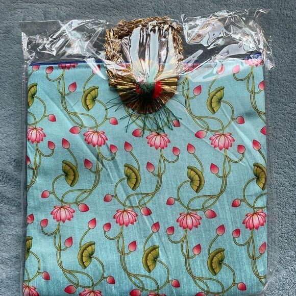 🔵NWT Pichwai print Indian colorful gift bag/ wallet/ bag/purse/potli - Picture 11 of 14